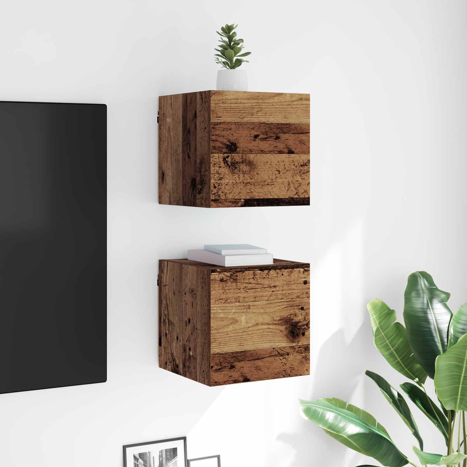 TV-skab Gammelt trÃ¦ 30,5 x 30 x 30 cm Konstrueret trÃ¦