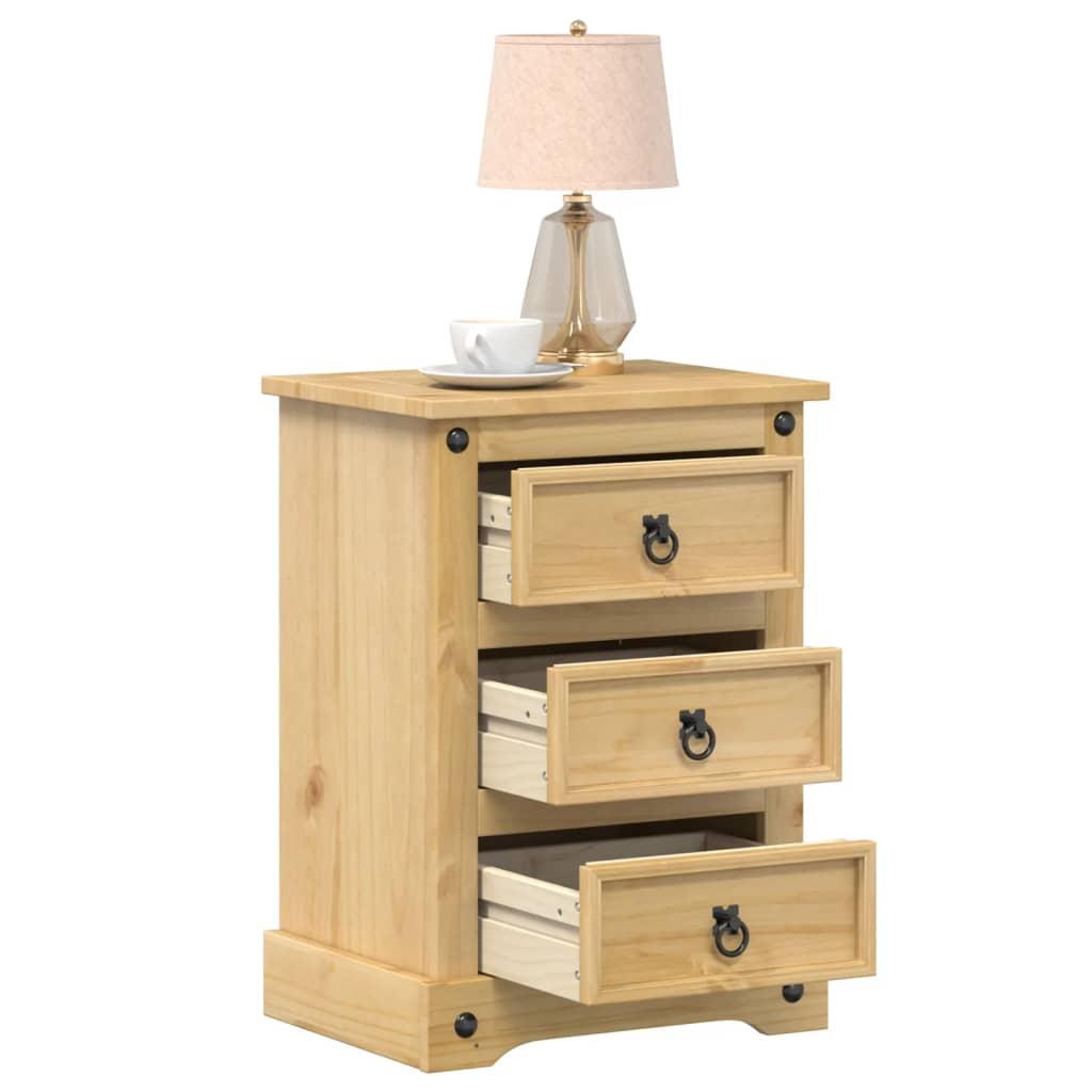 Sengebord Corona 45x35x64 cm massivt fyrretræ