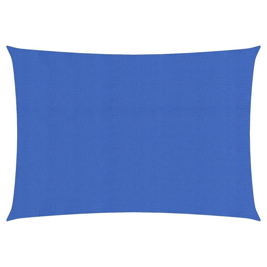 Solsejl 2,5x4 cm 160 g/m² HDPE blå