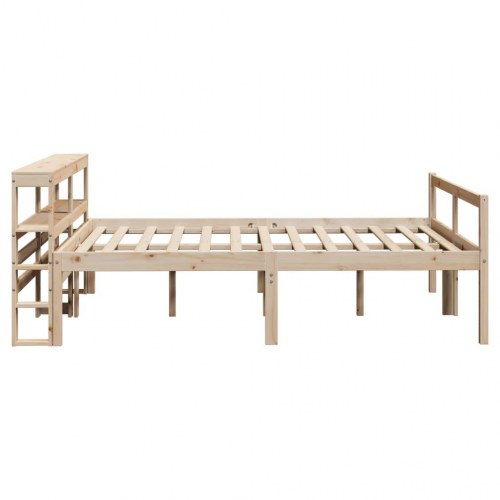 Seniorseng med sengegavl 120 x 200 cm i massivt fyrretræ
