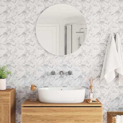 Subway flise 20 stk Hvid marmor 30,5 x 30,5 cm