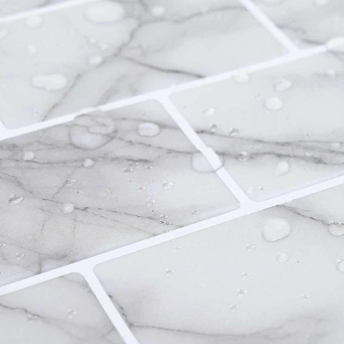 Subway flise 20 stk Hvid marmor 30,5 x 30,5 cm