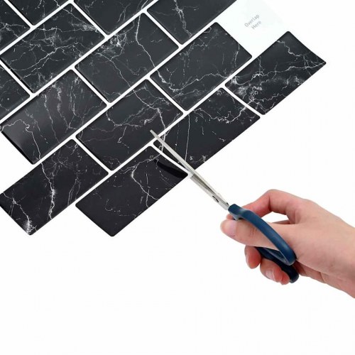 Subway flise 20 stk Sort marmor 30,5 x 30,5 cm