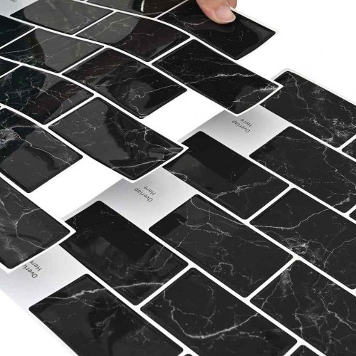 Subway flise 20 stk Sort marmor 30,5 x 30,5 cm