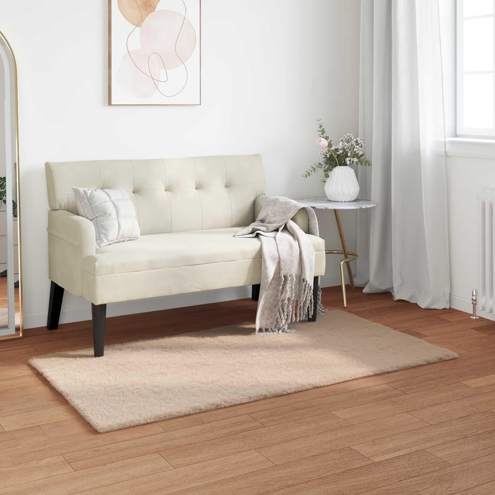 Faux Kanin Pels TÃ¦ppe Olite GrÃ¥brun 60 x 110 cm Polyester