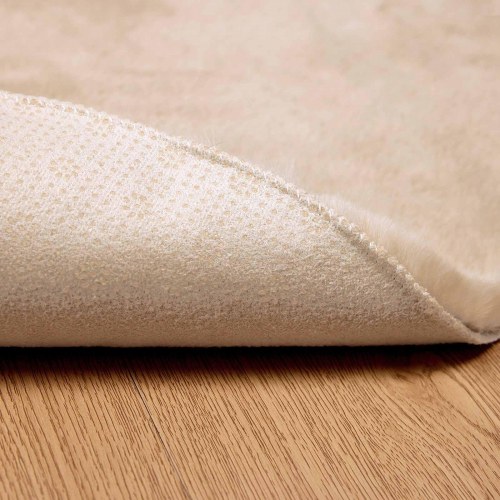 Faux Kanin Pels Tæppe Olite Gråbrun Ø 80 cm Polyester