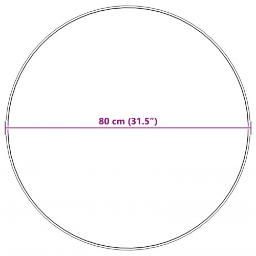 Faux Kanin Pels Tæppe Olite Gråbrun Ø 80 cm Polyester