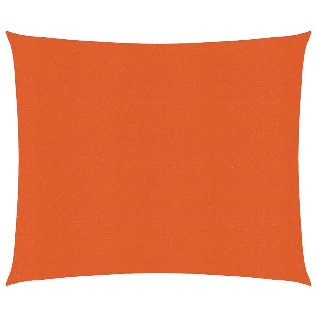 Solsejl 3x3 m 160 g/m² HDPE orange