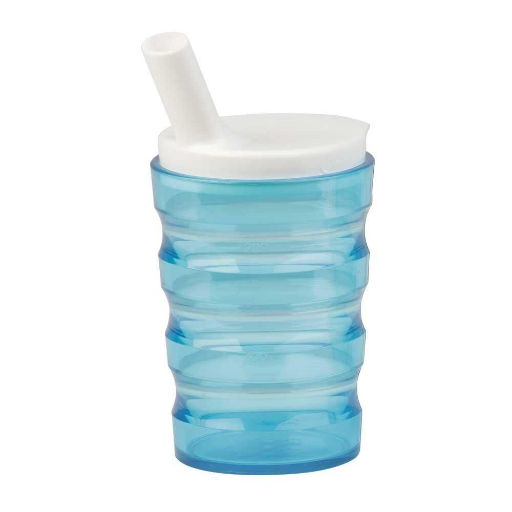 SUNDO drikkekop med låg og tud - 200 ml, blå