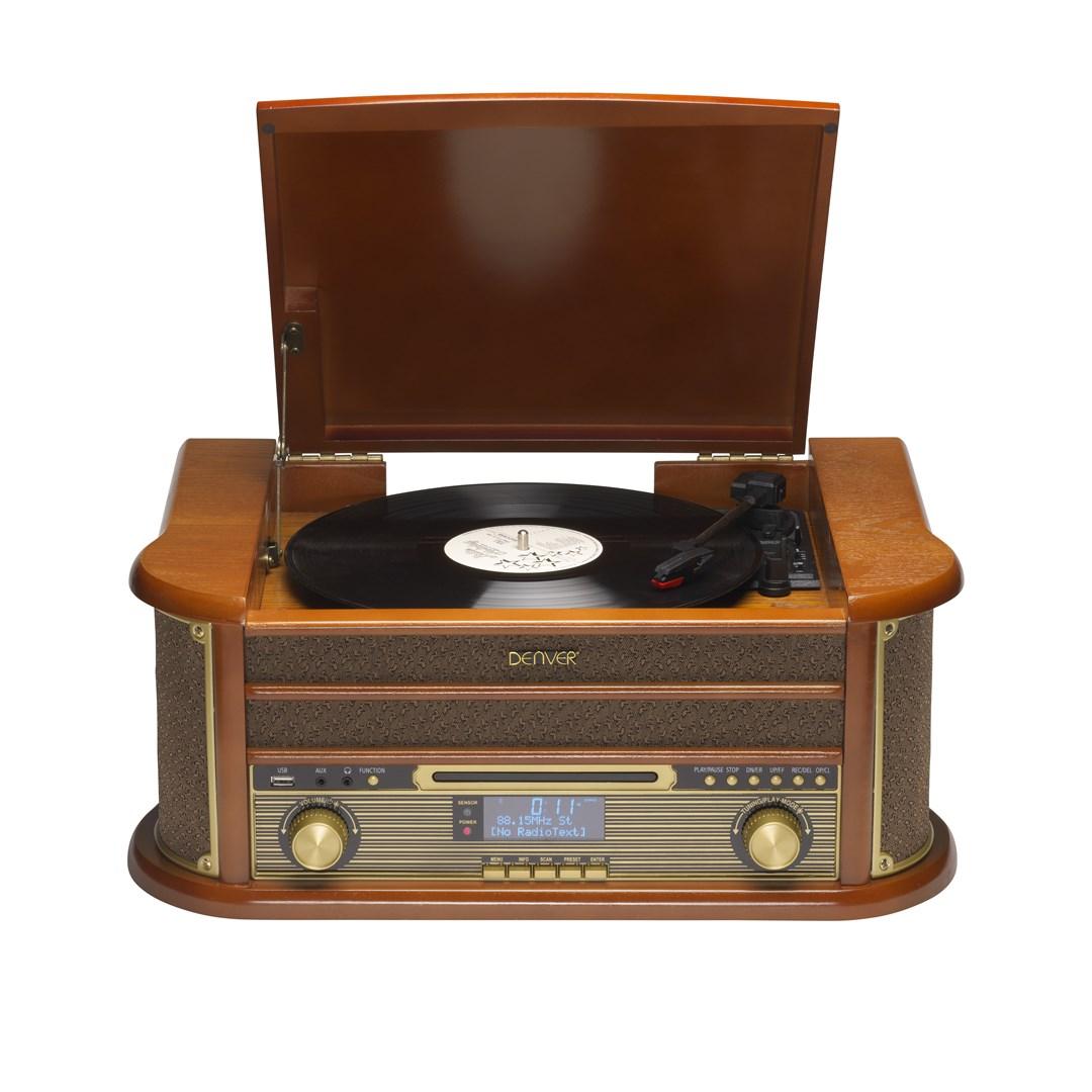 Denver MRD-51 retro audiosystem med pladespiller billede