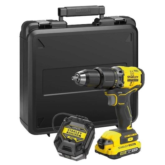 Stanley FatMax SFMCD715D1K 18V slagbore-/skruemaskine sæt med batteri, lader og kuffert