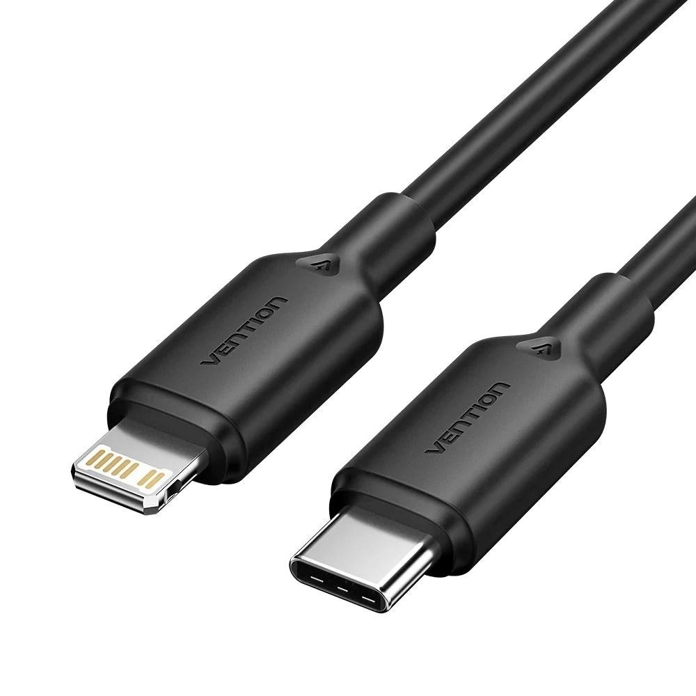 Vention USB-C til Lightning kabel 1 m – 3 A, 480 Mbit/s, sort