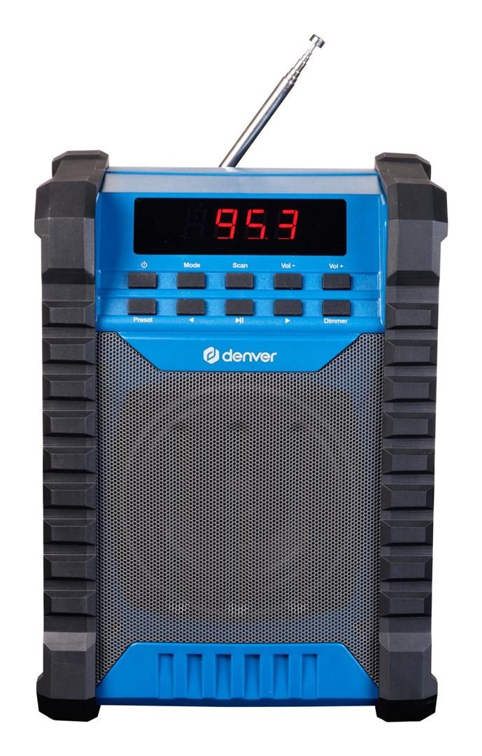 Denver WRB-60 FM-radio med Bluetooth - blå/grå billede