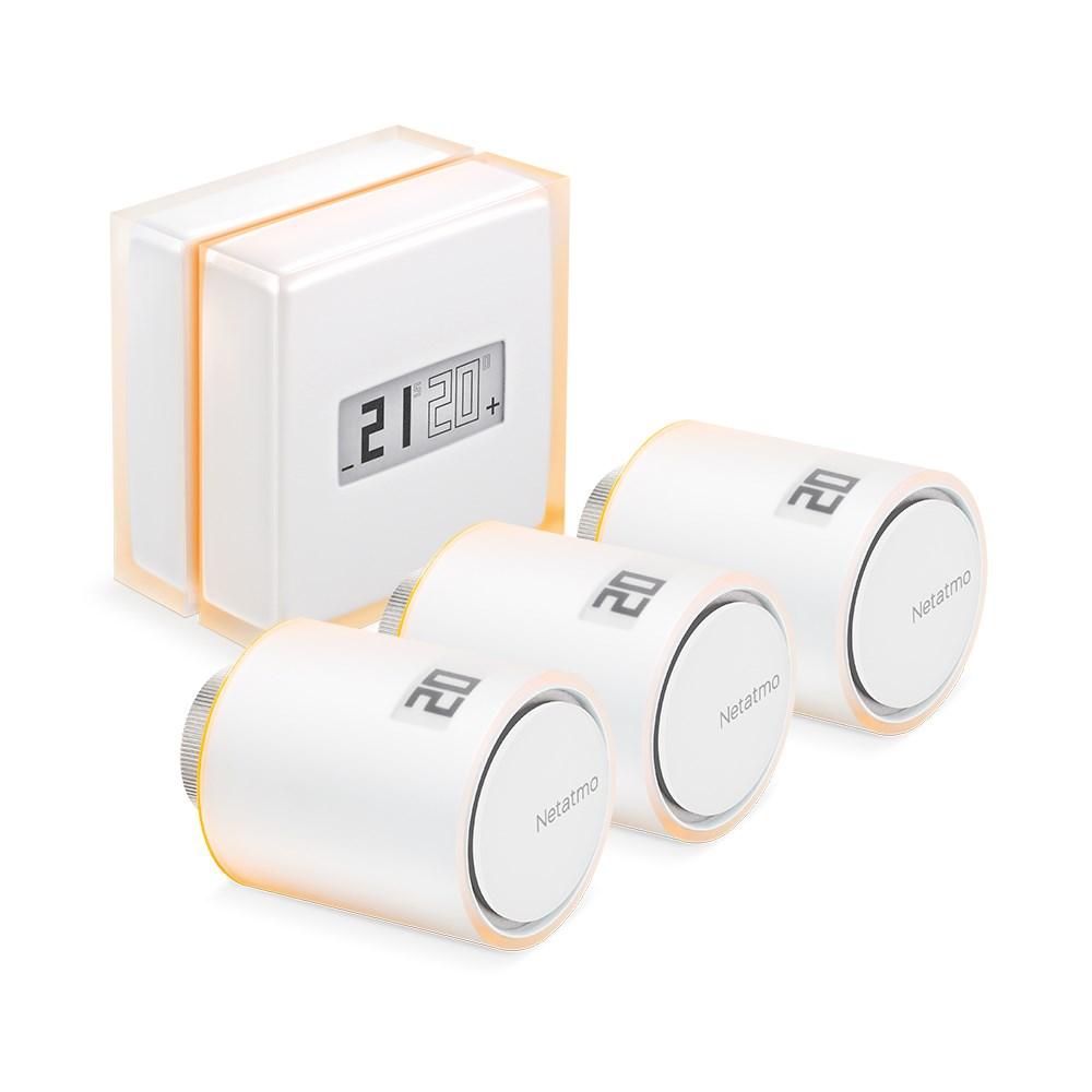Netatmo smart termostat + 3 ekstra smarte radiatorventiler