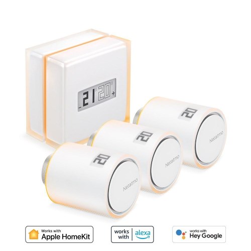 Netatmo smart termostat + 3 ekstra smarte radiatorventiler