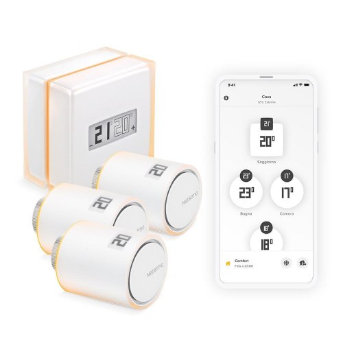Netatmo smart termostat + 3 ekstra smarte radiatorventiler