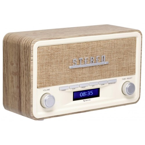 Denver DAB-18 retro radio - lys træ