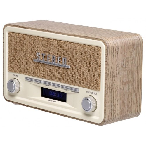Denver DAB-18 retro radio - lys træ