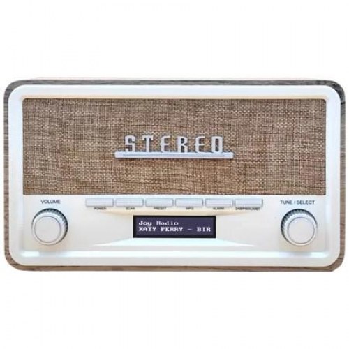 Denver DAB-18 retro radio - lys træ