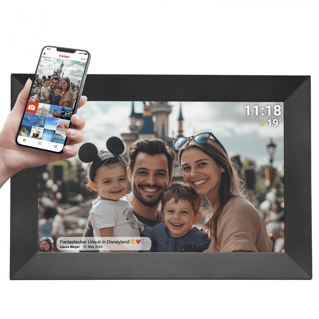 Denver PFF-1024BMK2 digital fotoramme 10,1" IPS touchscreen - Wi‑Fi, sort billede