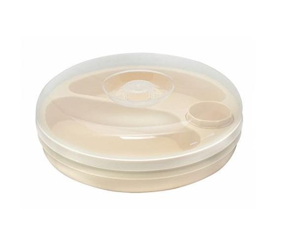 SUNDO varmholdende tallerken med låg – rund, mikroovn & opvaskemaskine