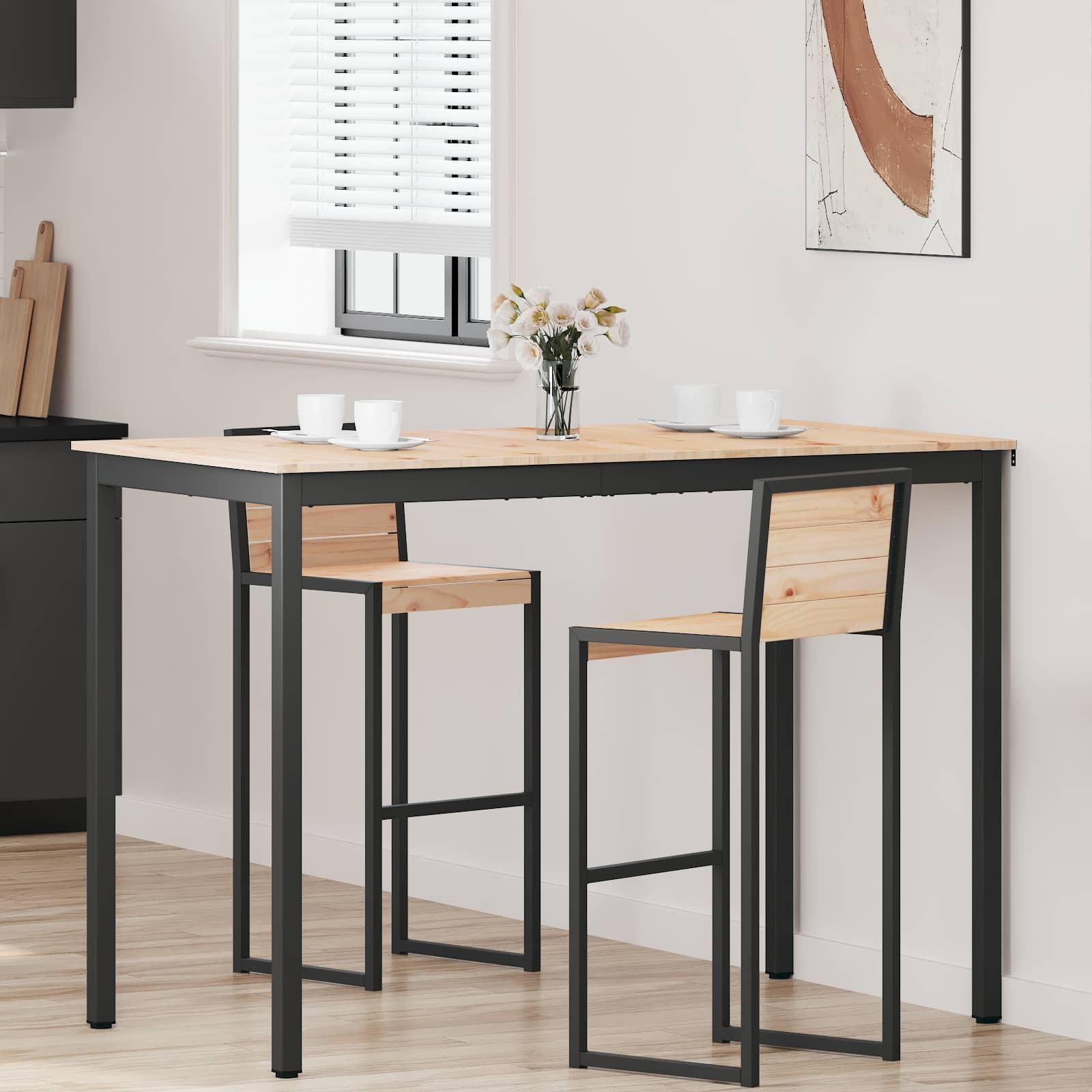 Barbord Naturfarvet 110 x 55 x 105 cm Massiv fyrretræ