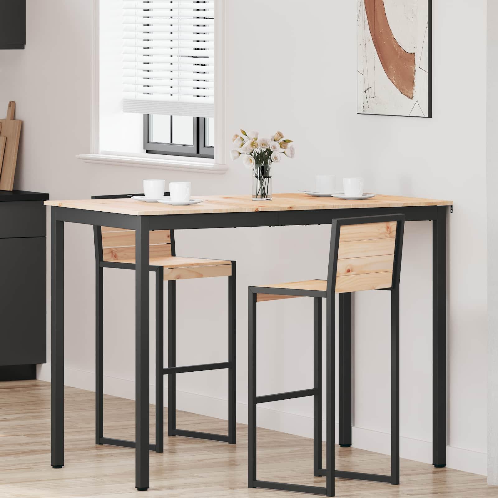 Barbord Naturfarvet 110 x 55 x 105 cm Massiv fyrretræ