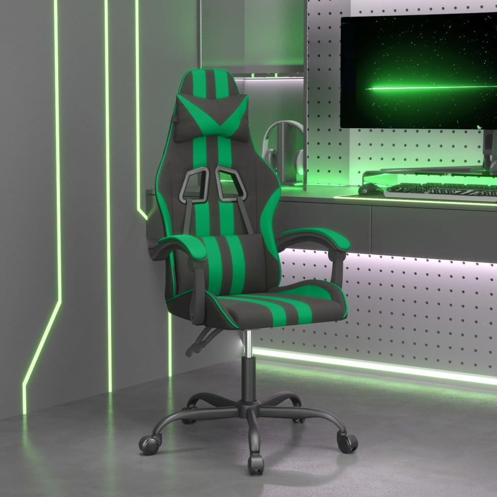 Gamingstol kunstlÃ¦der sort og grÃ¸n