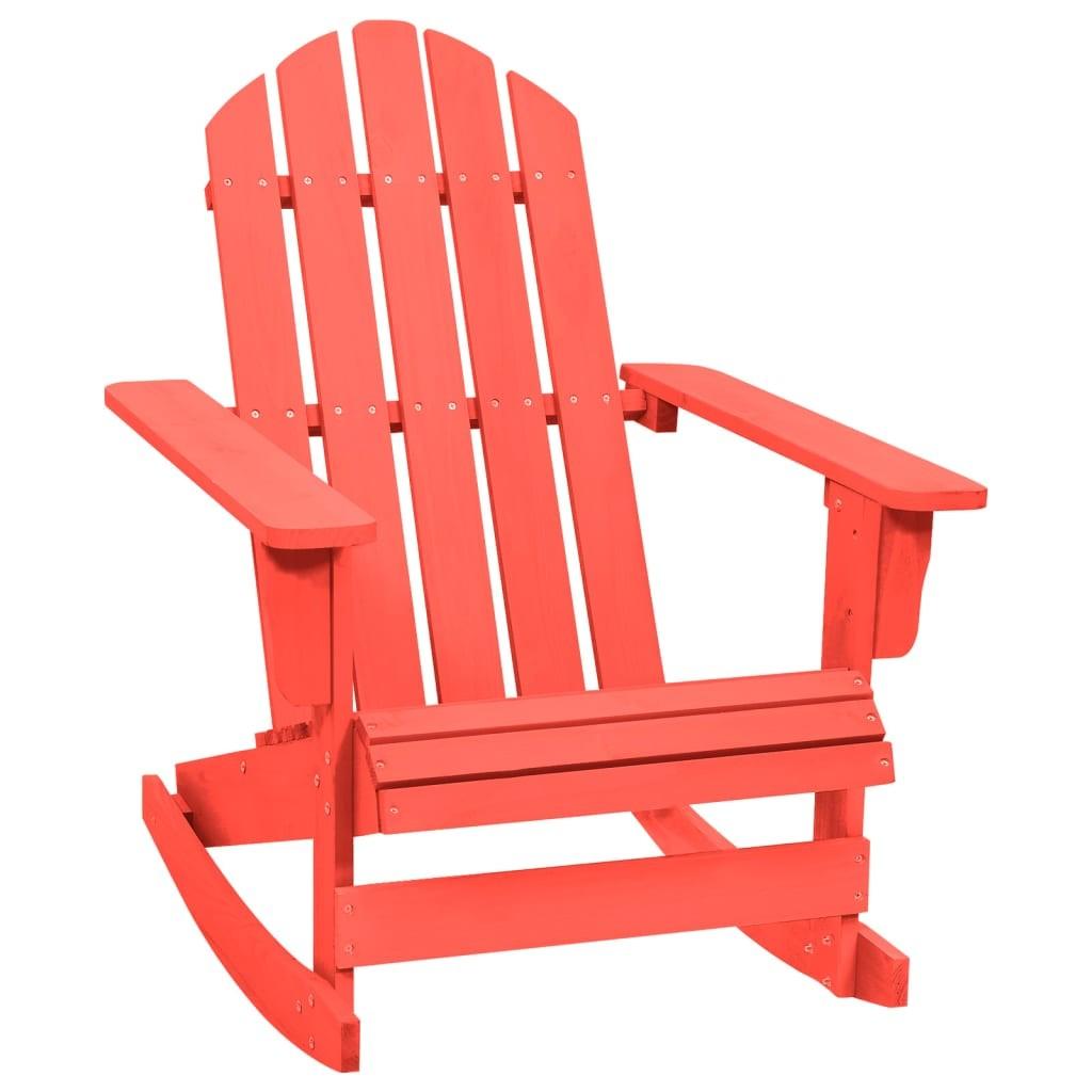 Adirondack-gyngestol massivt grantræ rød