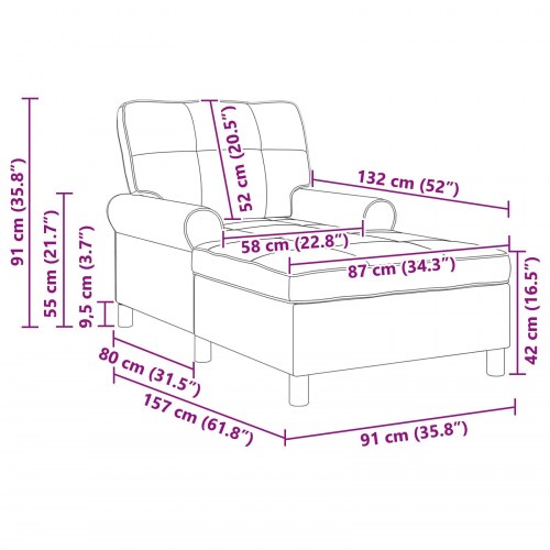 Chaise Lounge med pude Gul 91 x 157 x 91 cm Fløjl