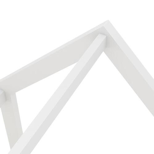 Sengeramme til børneseng med skuffe 80x160 cm fyrretræ hvid