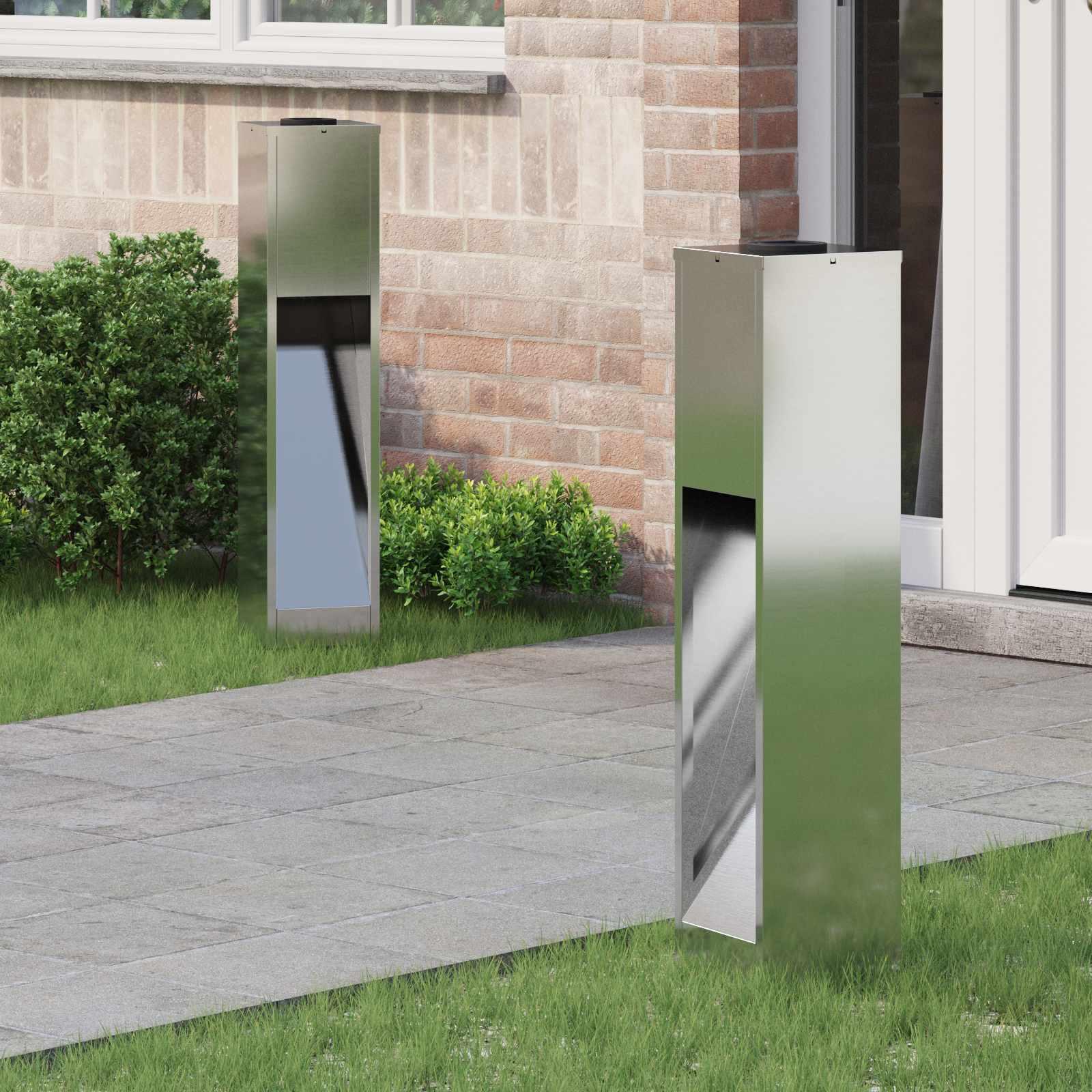 Solar Led Sti Lys 2 stk Galvaniseret Galvaniseret