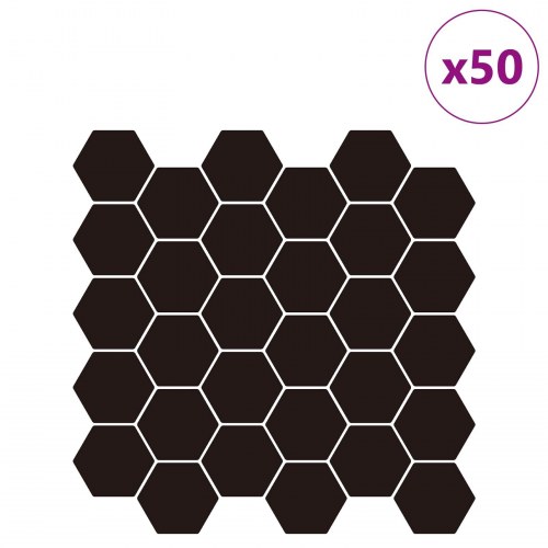 Hexagon flise 10 stk Grå 30 x 30 cm Polyurethan og PET