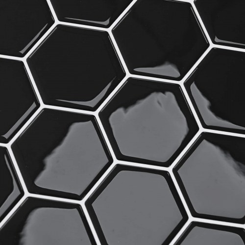 Hexagon flise 50 stk Hvid 30 x 30 cm Polyurethan og PET