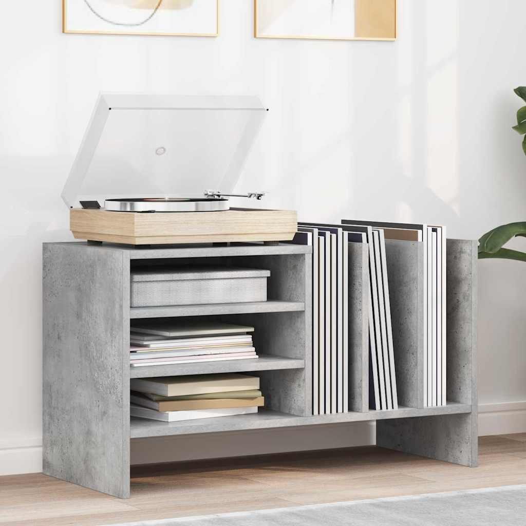 Pladeskab med hylde Beton Grå 78,5 x 35 x 45 cm Konstrueret træ
