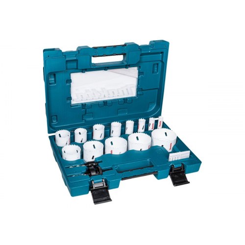 Makita hulsavssæt – 16 dele til træ, plast, aluminium og stål