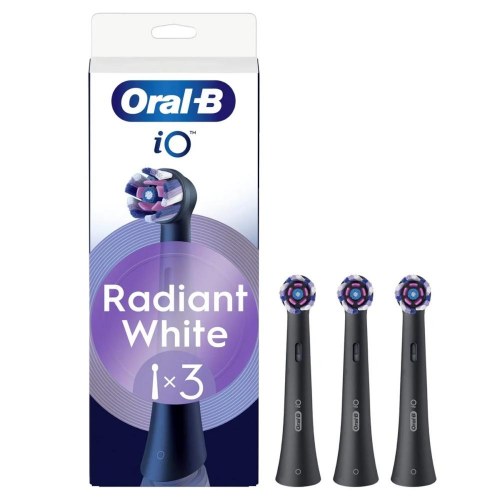 Oral-B iO Radiant White børstehoveder – sort, 3 stk.