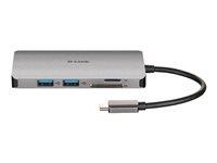 D-Link DUB-M810 USB-C/Thunderbolt 3 dockingstation - HDMI, 1 GbE, SD