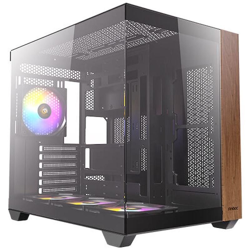Antec CX800 Wood aRGB - miditower ATX kabinet, hærdet glas - sort billede