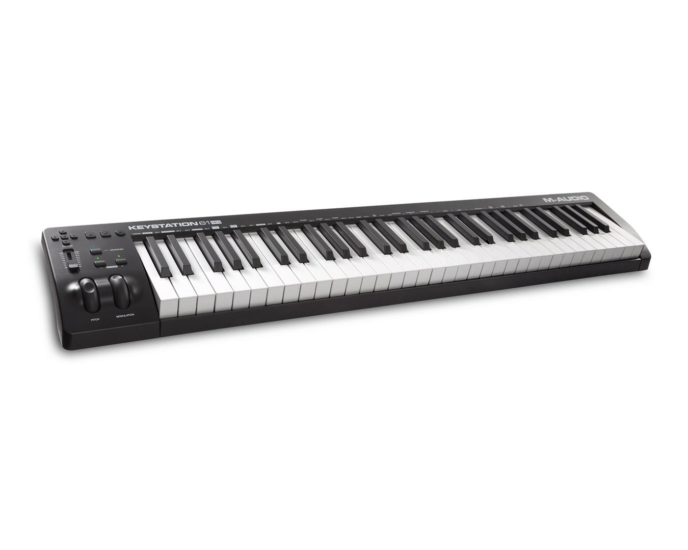M-Audio Keystation 61 MK3 - MIDI-keyboard controller, 61 tangenter, USB - sort/hvid