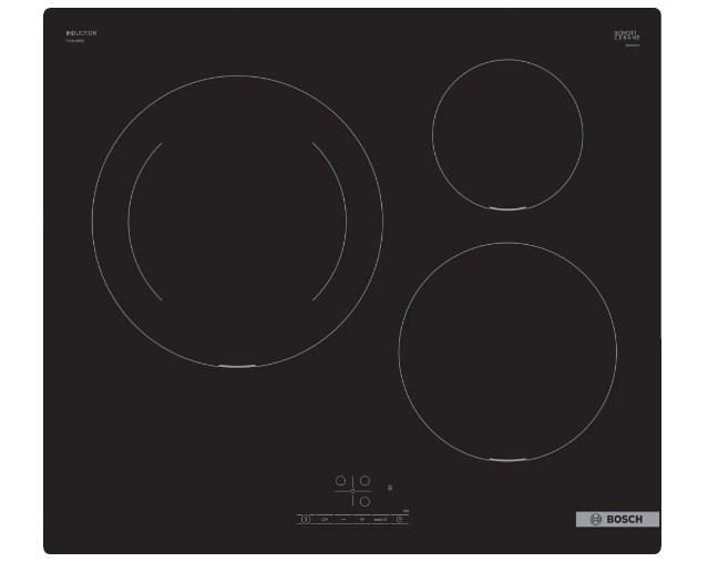 Bosch PUJ611BB5E induktionskogeplade 60 cm – 3 zoner, sort