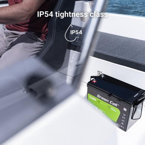 Green Cell CUBE LiFePO4-batteri 12,8 V 20 Ah (256 Wh) - sort/grøn