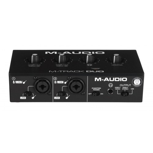 M-Audio M-Track Duo USB lydkort – 16‑bit/48 kHz, sort