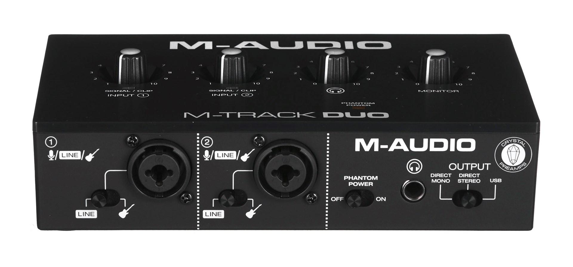 M-Audio M-Track Duo USB lydkort – 16‑bit/48 kHz, sort