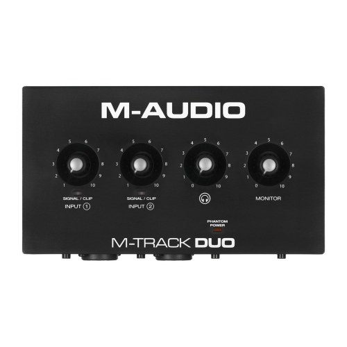 M-Audio M-Track Duo USB lydkort – 16‑bit/48 kHz, sort