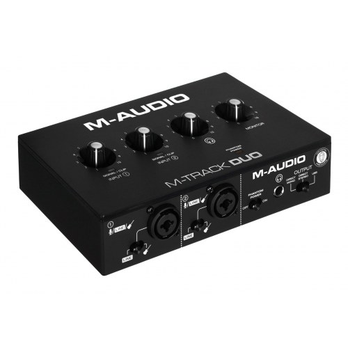 M-Audio M-Track Duo USB lydkort – 16‑bit/48 kHz, sort