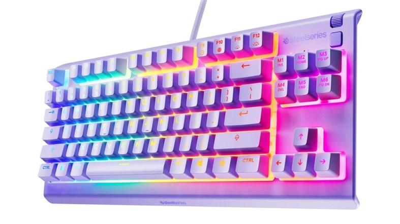 SteelSeries Apex 3 TKL gaming-tastatur - US-layout, lavendel billede