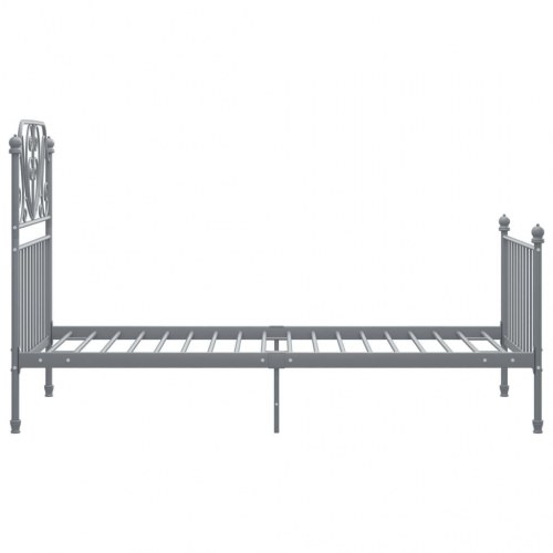Sengestel i metal 90×200 cm - grå, med lamelbund