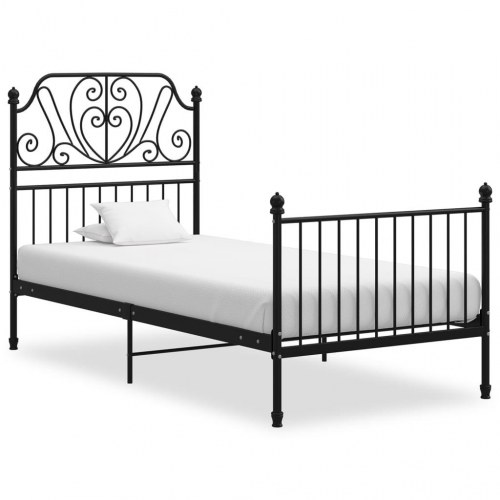 Sengestel 100×200 cm i metal - sort