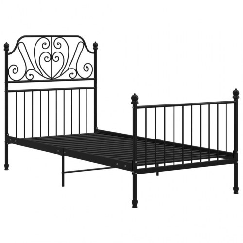 Sengestel 100×200 cm i metal - sort